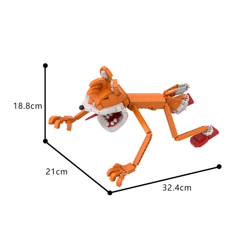 GOBRICKS MOC A1624Y03 Sonic the Hedgehog - Orange - YWOBB