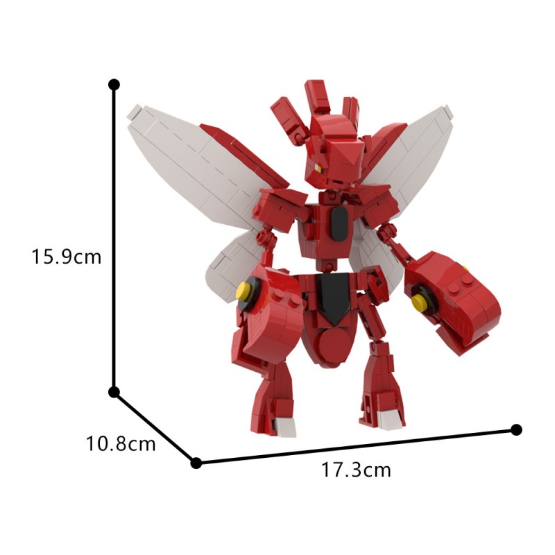 GOBRICKS MOC A1650 Pokemon Scizor - YWOBB