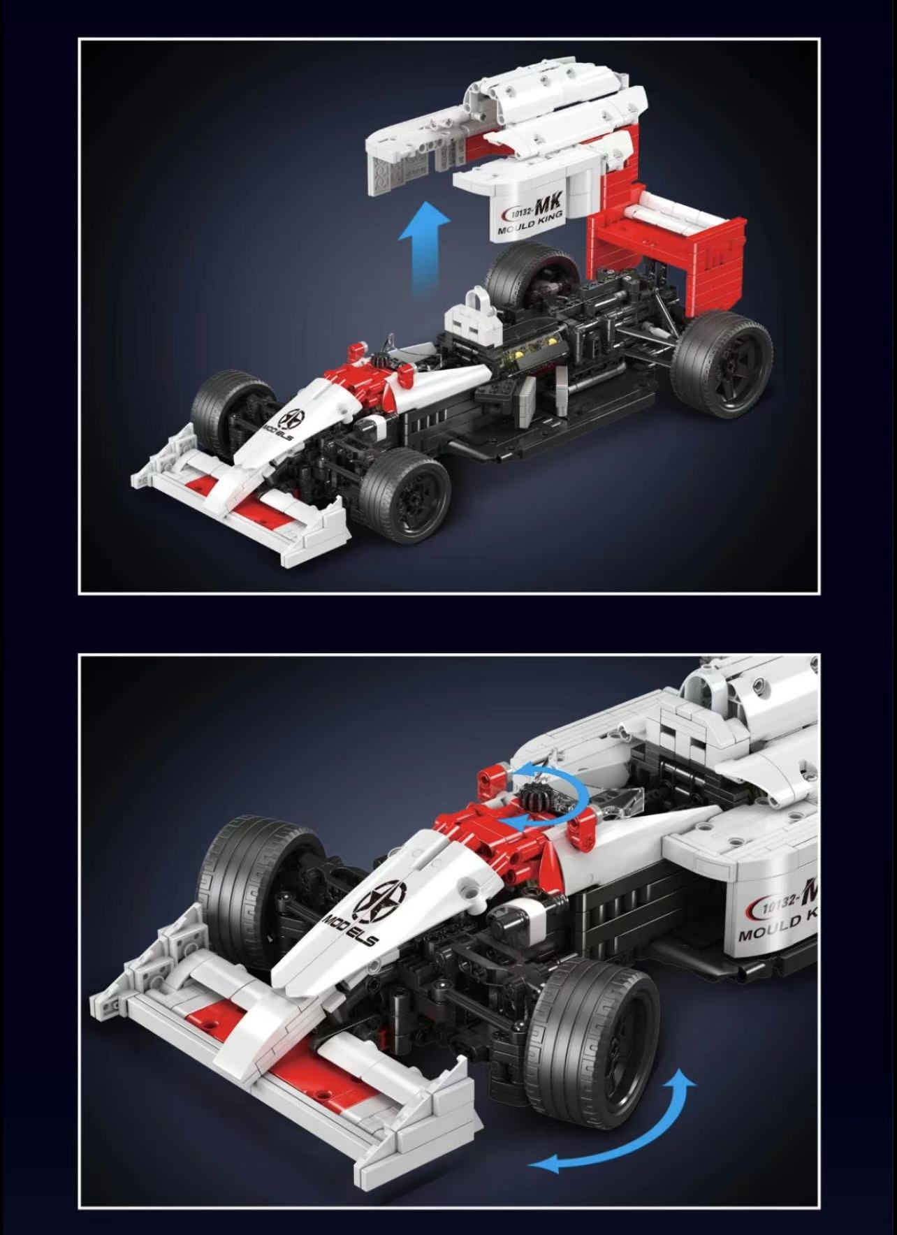 Mould King 10132 MP414 Formula Racing Car - YWOBB
