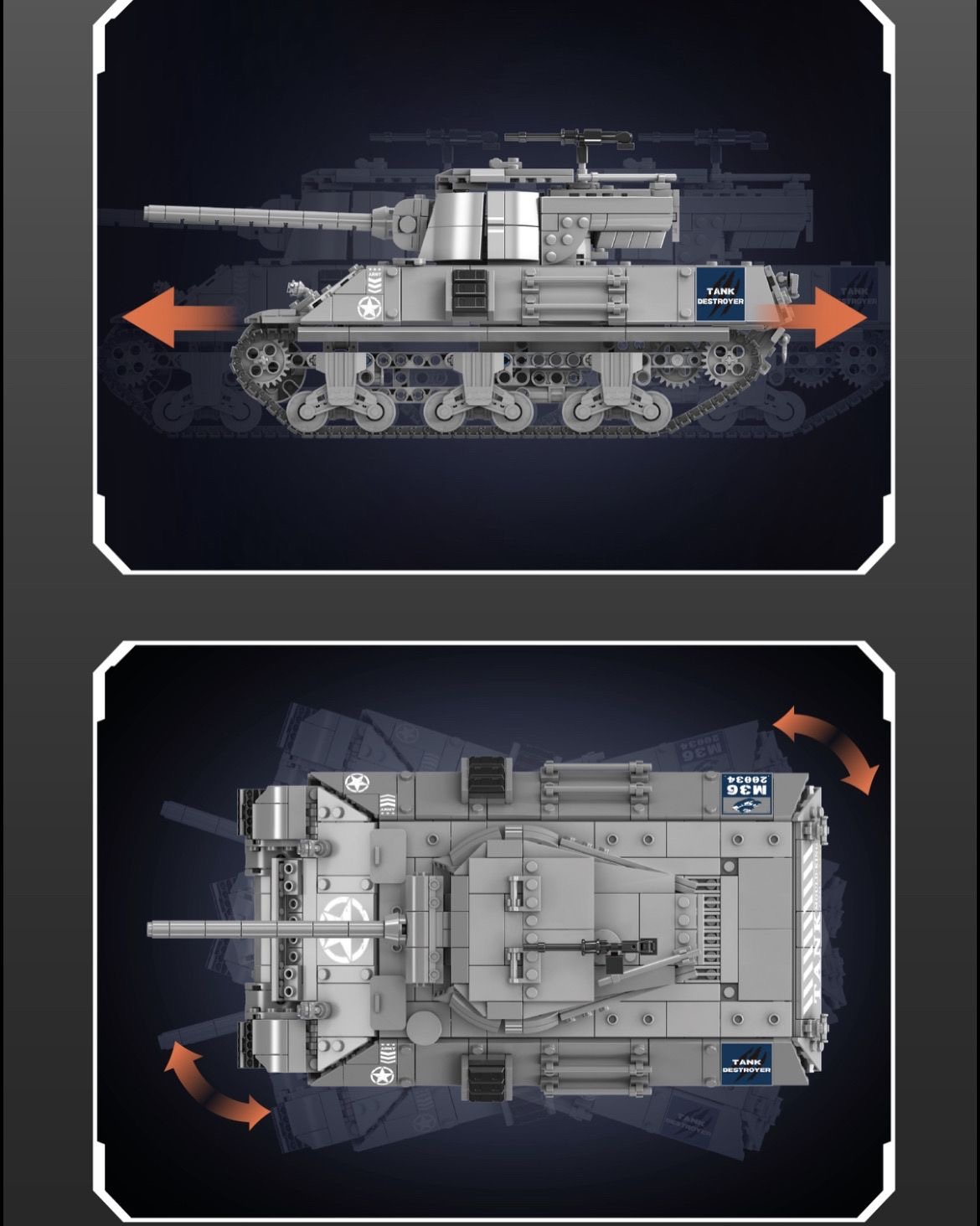 Mould King 20034 M26 Pershing Tank - YWOBB