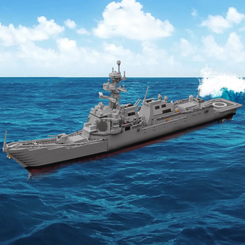 GOBRICKS MOC 194052 Arleigh Burke-class destroyer | Flight III - YWOBB
