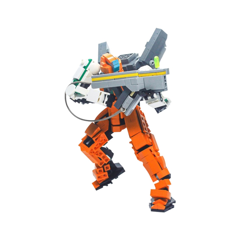 GOBRICKS MOC 185820 Orange Sentinel Mech - YWOBB