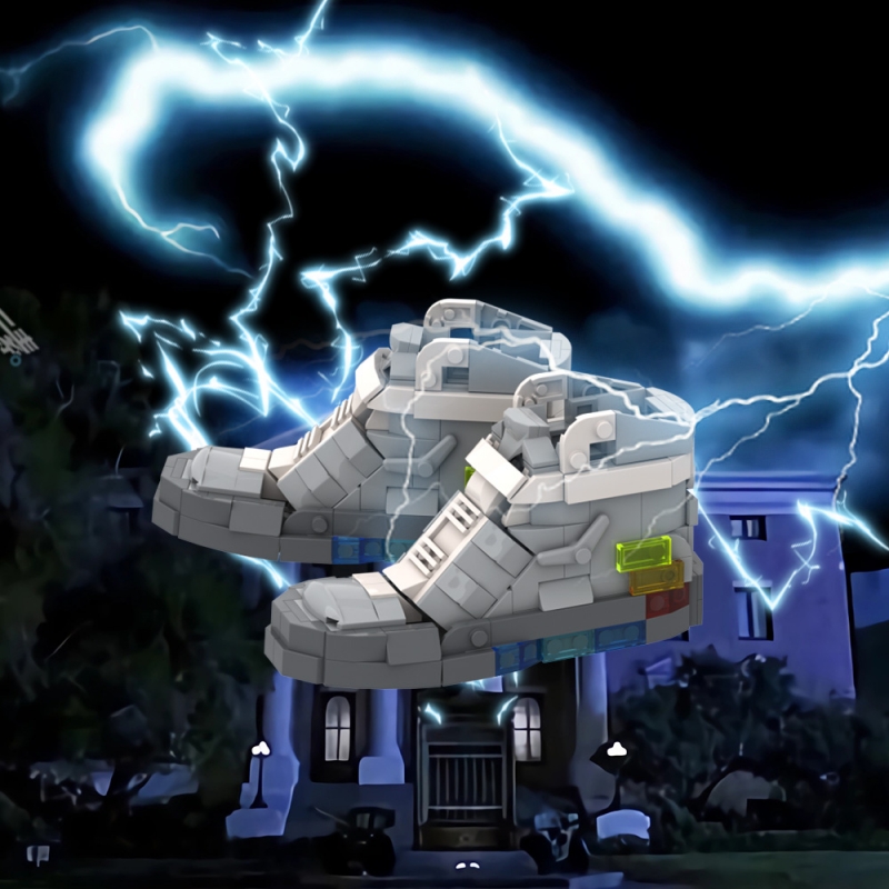 GOBRICKS MOC A1587Y01 Back to the future skateboard shoes - YWOBB