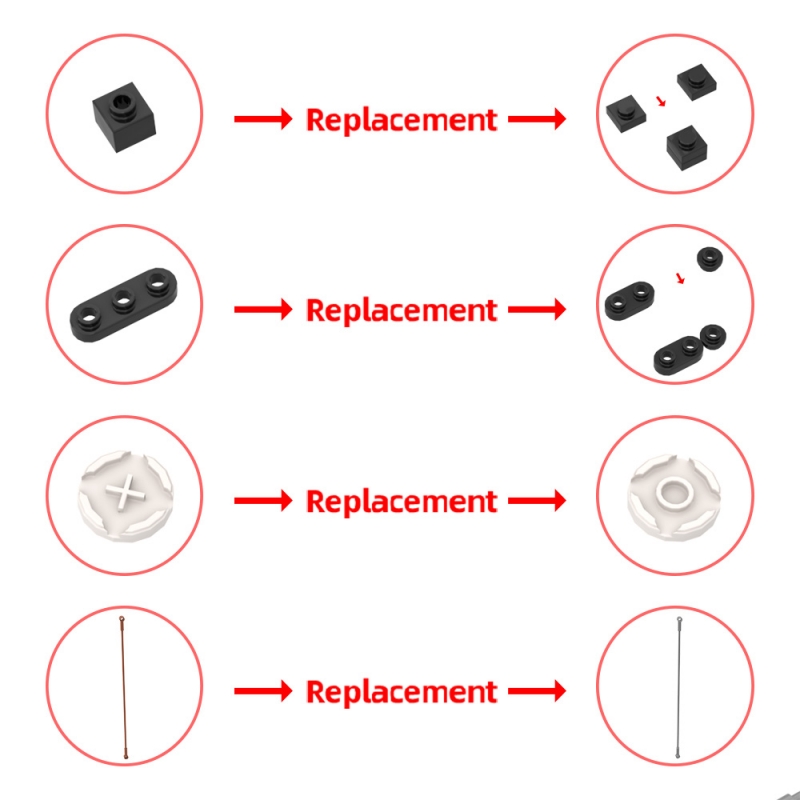 GOBRICKS MOC 185820 Orange Sentinel Mech - YWOBB