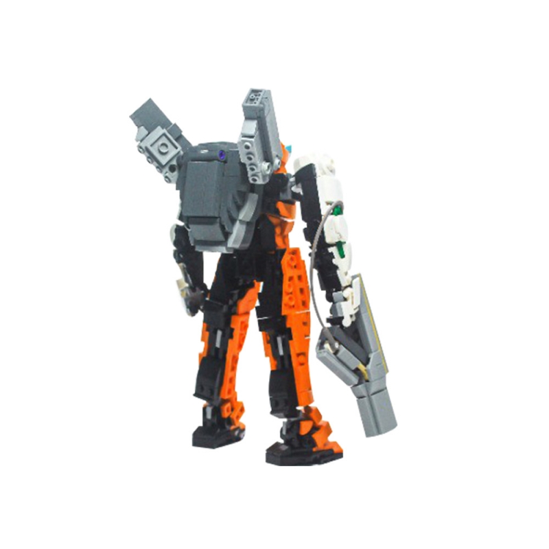 GOBRICKS MOC 185820 Orange Sentinel Mech - YWOBB