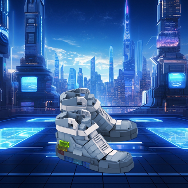 GOBRICKS MOC A1587Y01 Back to the future skateboard shoes - YWOBB