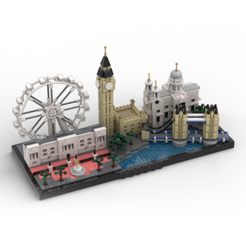 GOBRICKS MOC 195540 London skyline - YWOBB