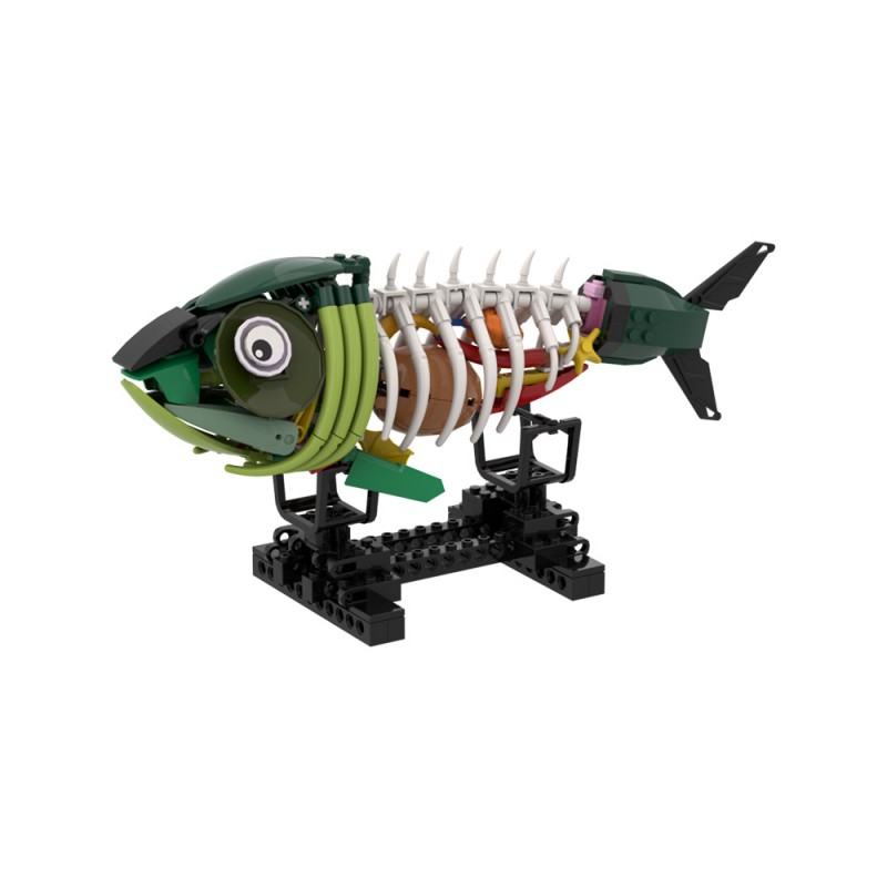 GOBRICKS MOC A1556 bone fish - YWOBB