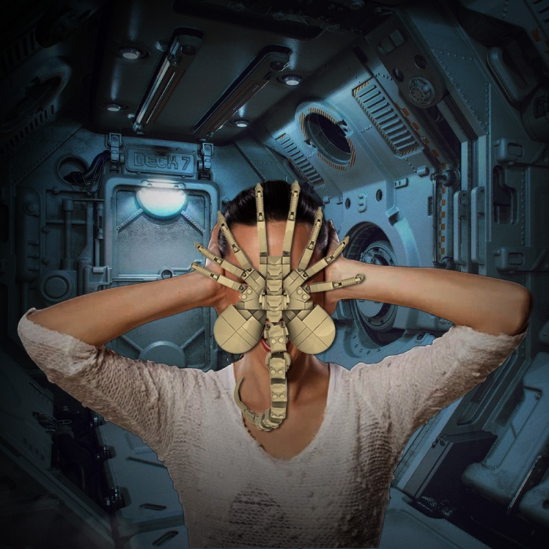 GOBRICKS MOC A1582 Alien Facehugger - YWOBB