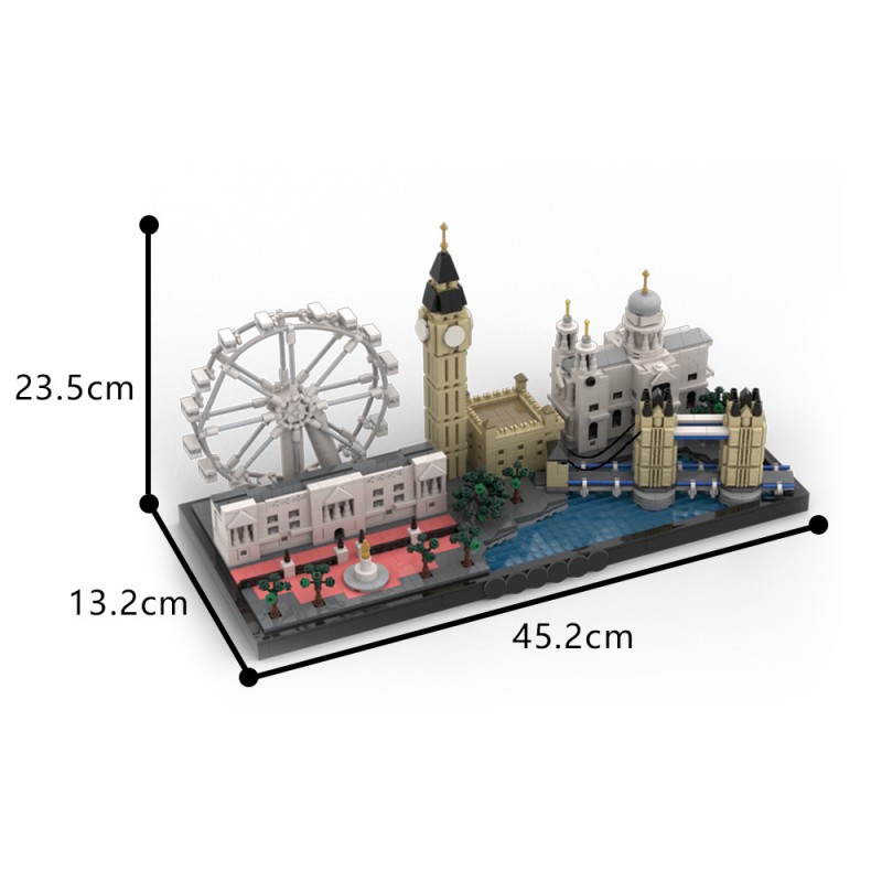 GOBRICKS MOC 195540 London skyline - YWOBB