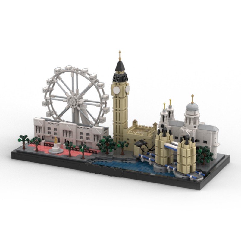 GOBRICKS MOC 195540 London skyline - YWOBB
