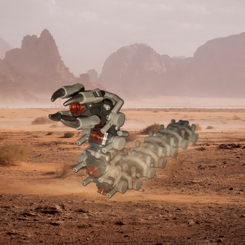 GOBRICKS MOC 195458 Mechanical Worm Drone - YWOBB