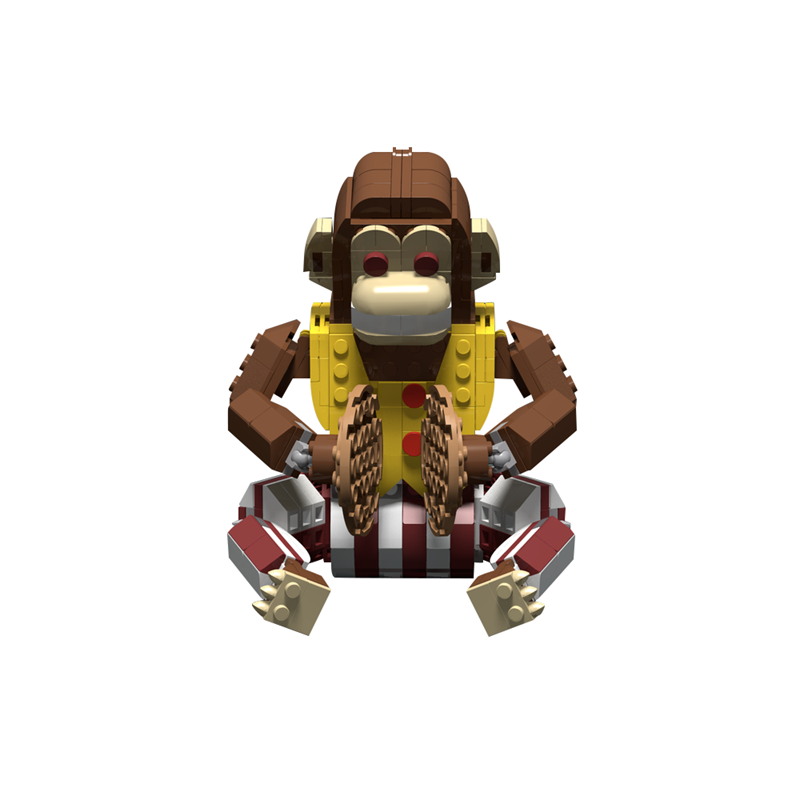 GOBRICKS MOC 187820 Cymbals Monkey from Fallout - YWOBB
