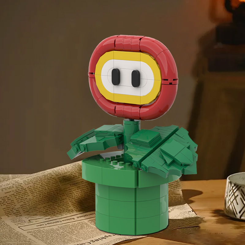 GOBRICKS MOC A1481 Fire Flower - Flower Pot - YWOBB