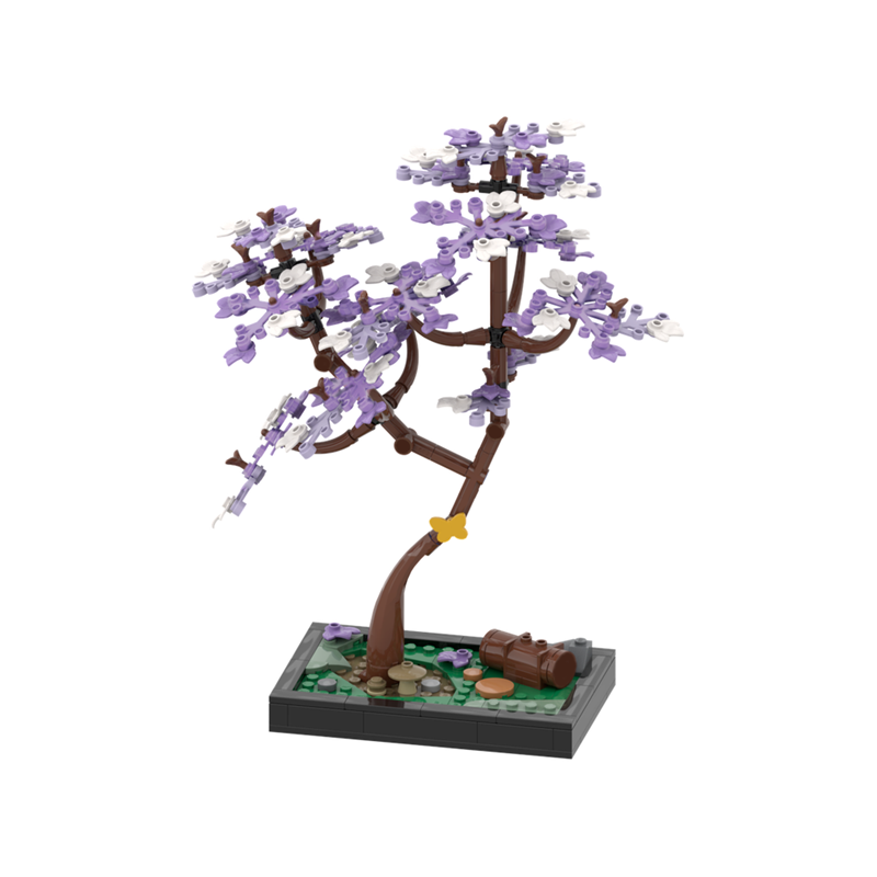 GOBRICKS MOC 185280 Blossomed Jacaranda Tree: Diorama - YWOBB