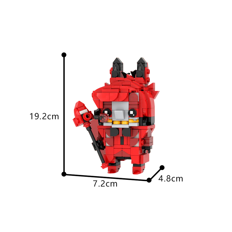 GOBRICKS MOC 185208 Alastor Brickheadz - Hazbin Hotel - YWOBB