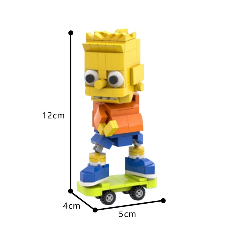 GOBRICKS MOC 196237 BART SIMPSON - YWOBB