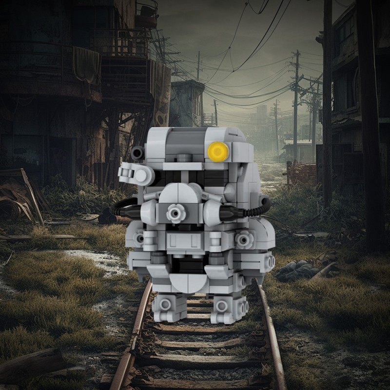 GOBRICKS MOC 183829 T-60 Power Armor Brickheadz Fallout - YWOBB