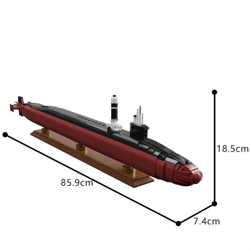 GOBRICKS MOC 187058 Ohio-class submarine - YWOBB