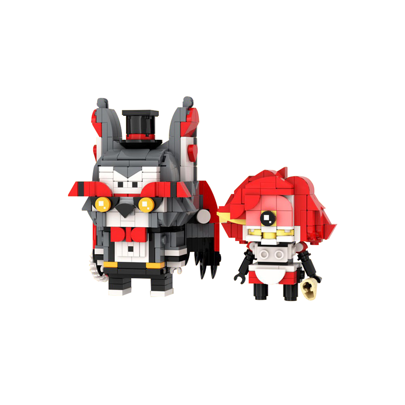 GOBRICKS MOC 185209 Husk & Niffty Brickheadz - Hazbin Hotel - YWOBB