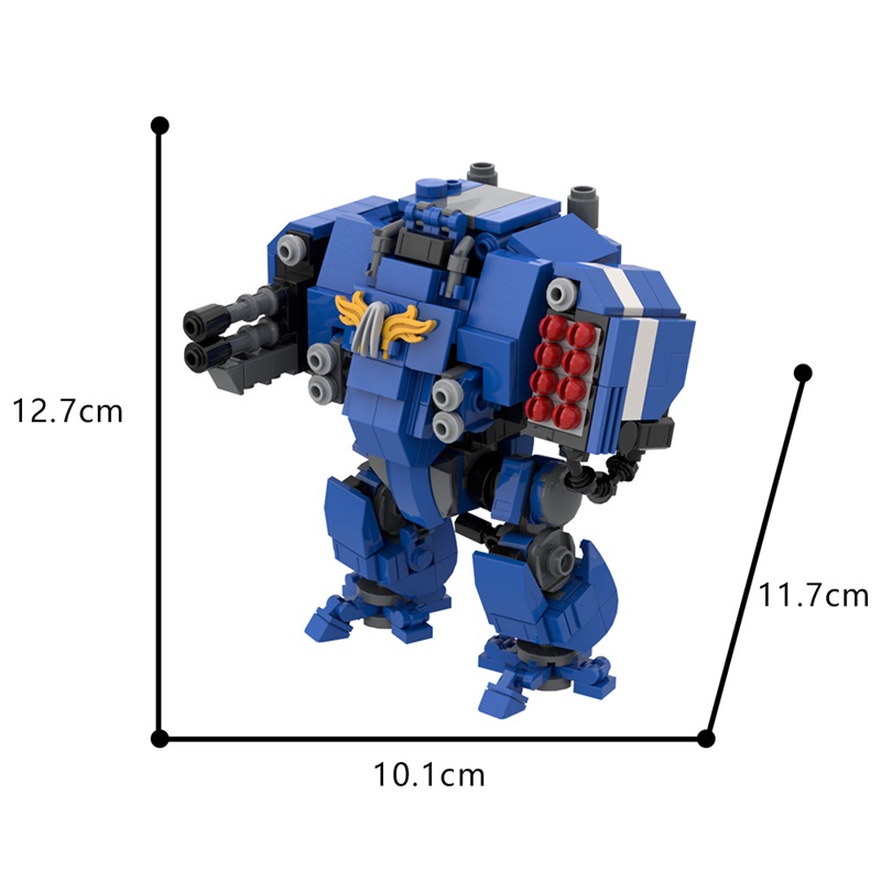 GOBRICKS MOC A1500 Warhammer 40K Ballistus Dreadnought - YWOBB