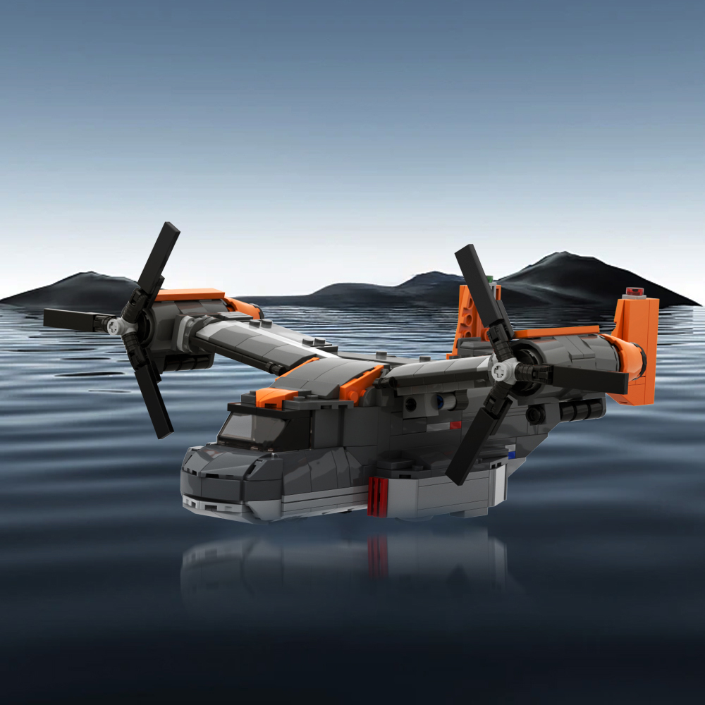 GOBRICKS MOC 187678 Osprey Aircraft - YWOBB