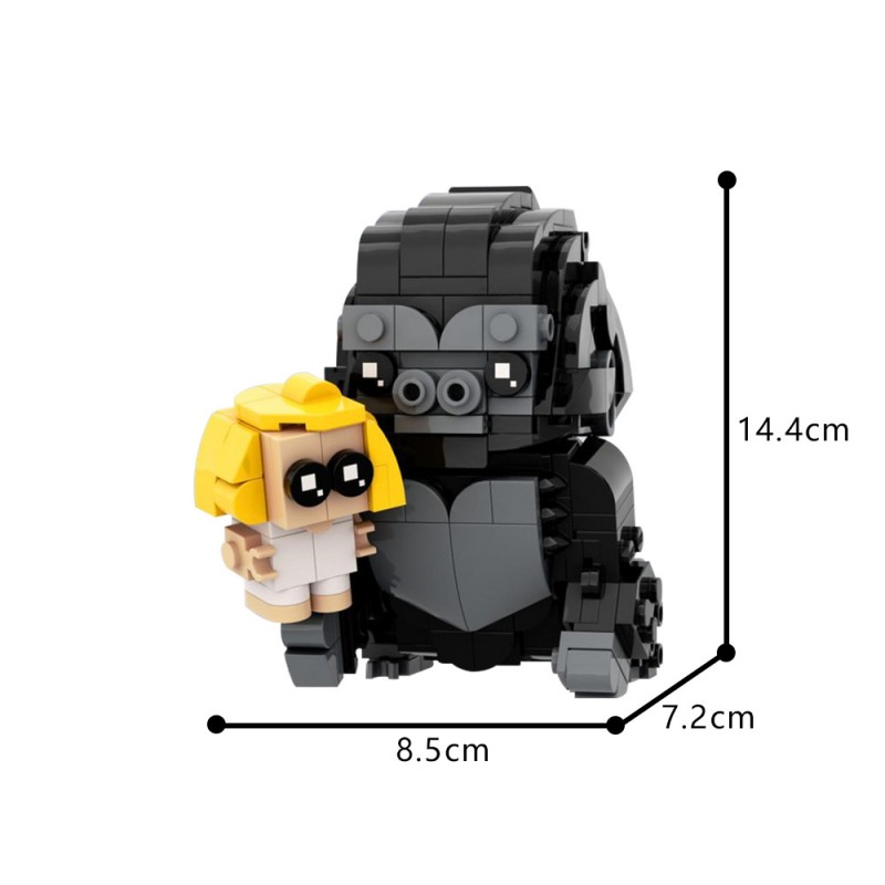 GOBRICKS MOC 195227 Kong Brickheadz - King Kong - YWOBB