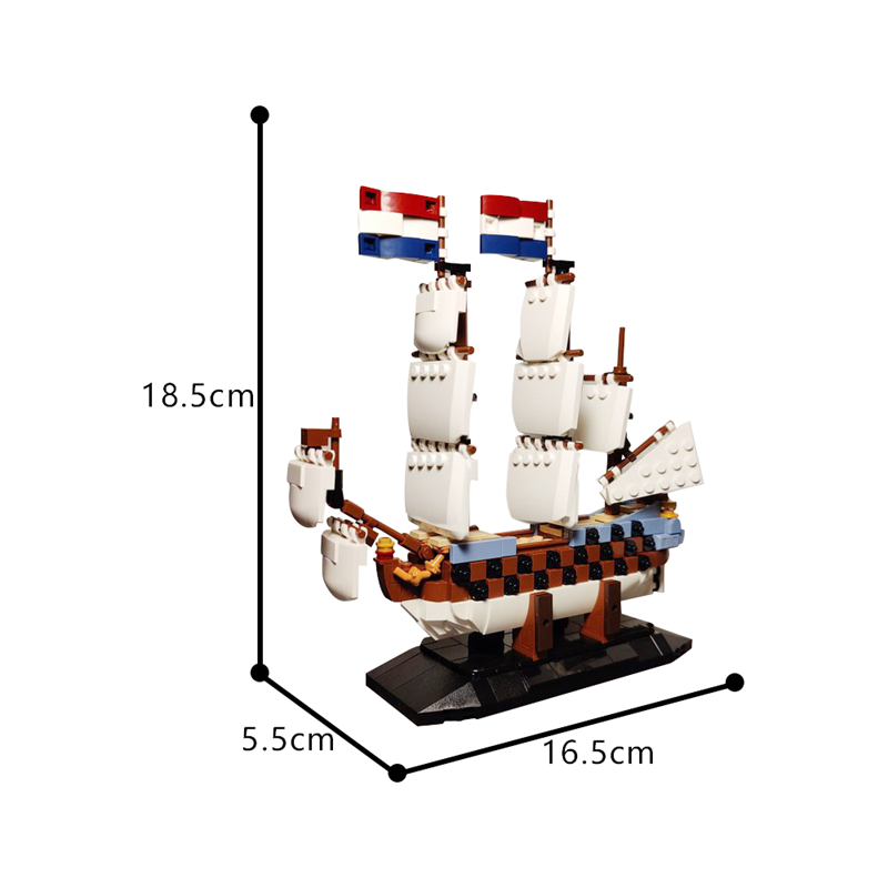 GOBRICKS MOC 186253 Model ship of the Zeven Provinciën - YWOBB
