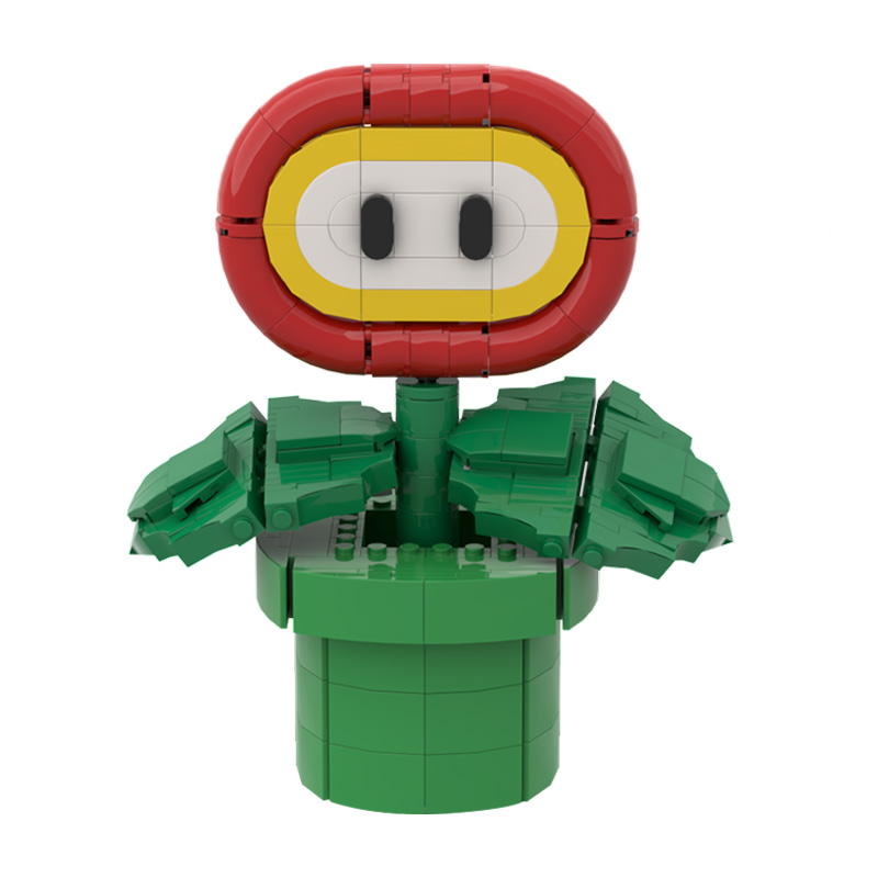 GOBRICKS MOC A1481 Fire Flower - Flower Pot - YWOBB