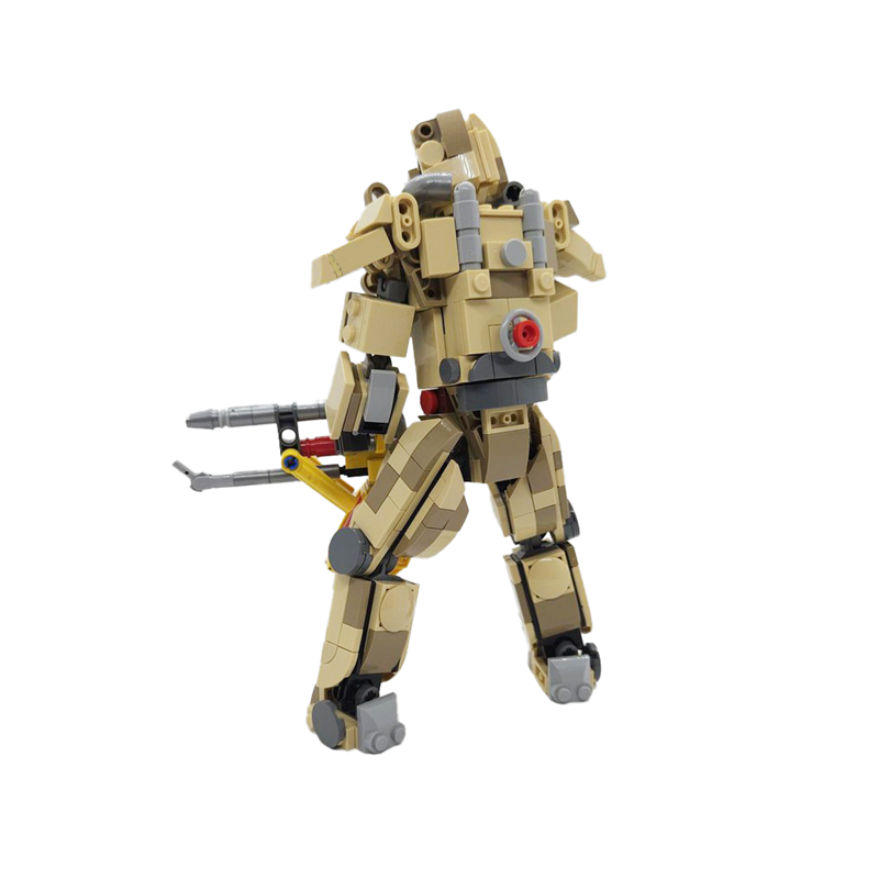 GOBRICKS MOC 183742 Fallout: Desert Camo T-45 Power Armor - YWOBB