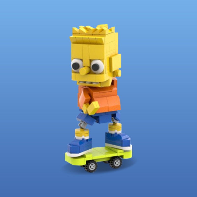 GOBRICKS MOC 196237 BART SIMPSON - YWOBB