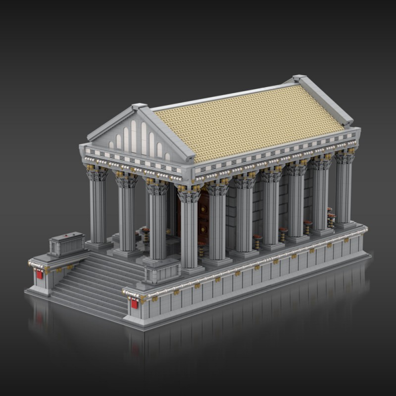 GOBRICKS MOC A1652 Ancient roman temple - YWOBB
