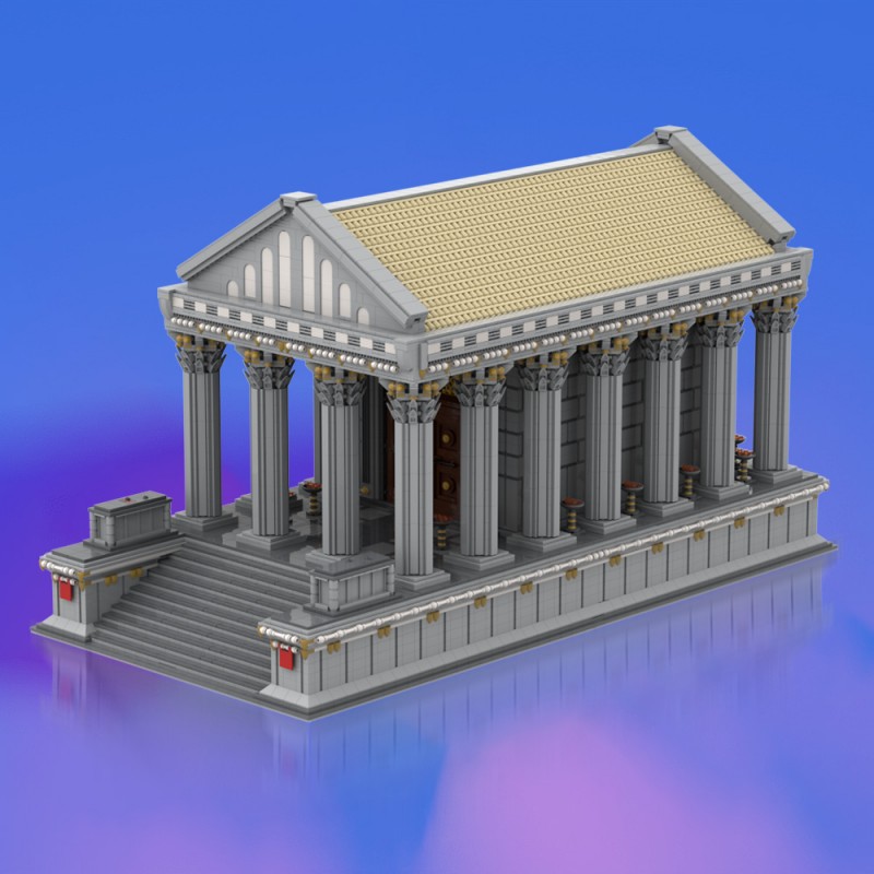 GOBRICKS MOC A1652 Ancient roman temple - YWOBB