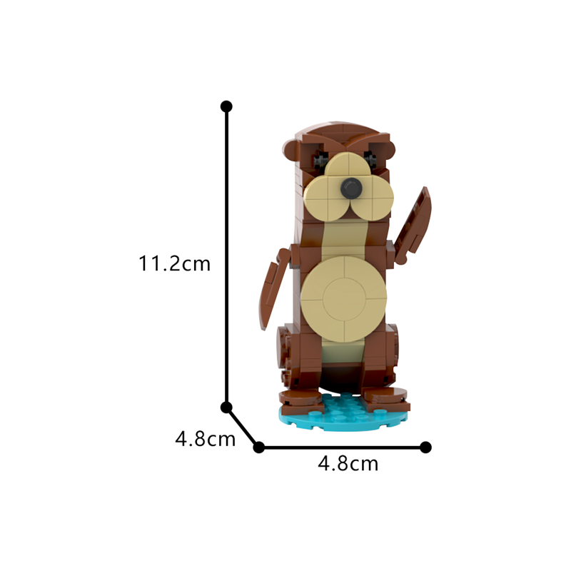GOBRICKS MOC 188279 Adorable Otter - YWOBB