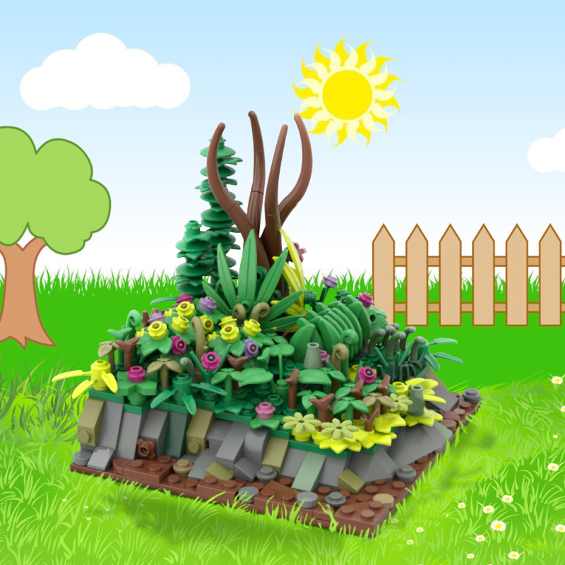 GOBRICKS MOC 187695 landscape plant - YWOBB
