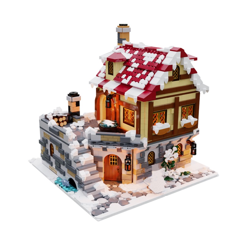 GOBRICKS MOC 187924 The Tavern Under the Snow - YWOBB