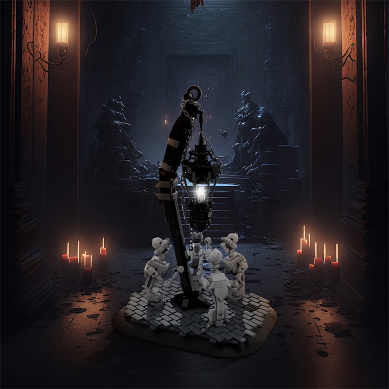 GOBRICKS MOC 187191 Bloodborne Lamp - YWOBB