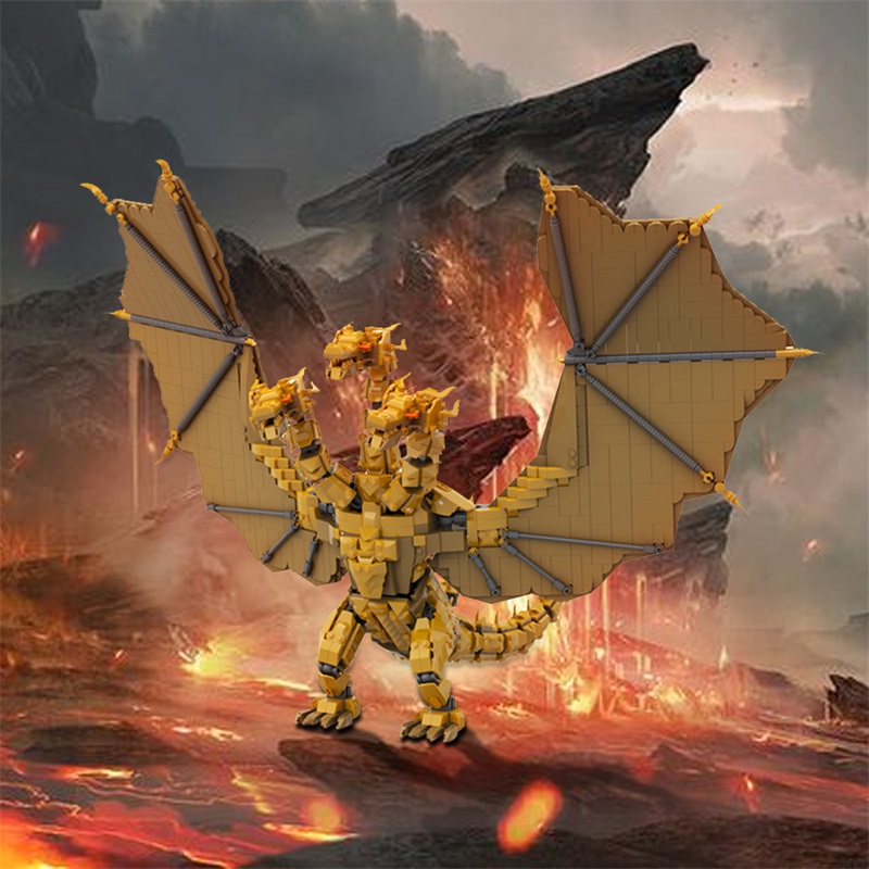 GOBRICKS MOC 188706 King Ghidorah - YWOBB