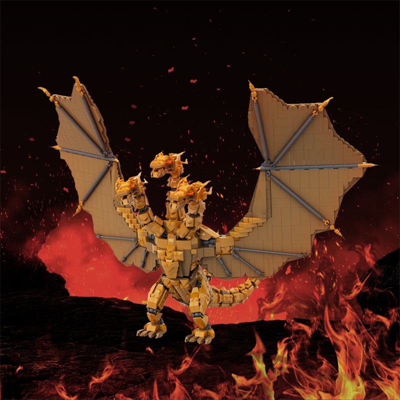 GOBRICKS MOC 188706 King Ghidorah - YWOBB