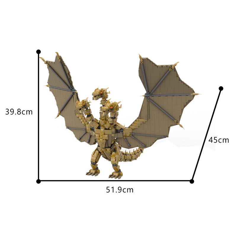 GOBRICKS MOC 188706 King Ghidorah - YWOBB