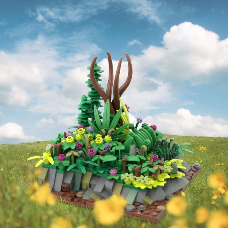 GOBRICKS MOC 187695 landscape plant - YWOBB