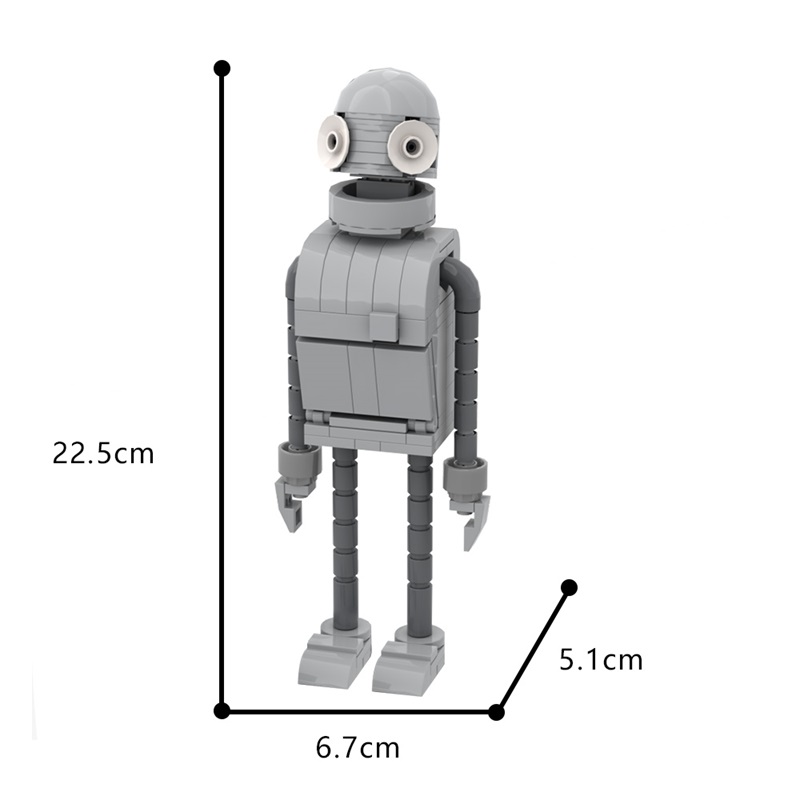 GOBRICKS MOC A1490 Robot Dreams - YWOBB