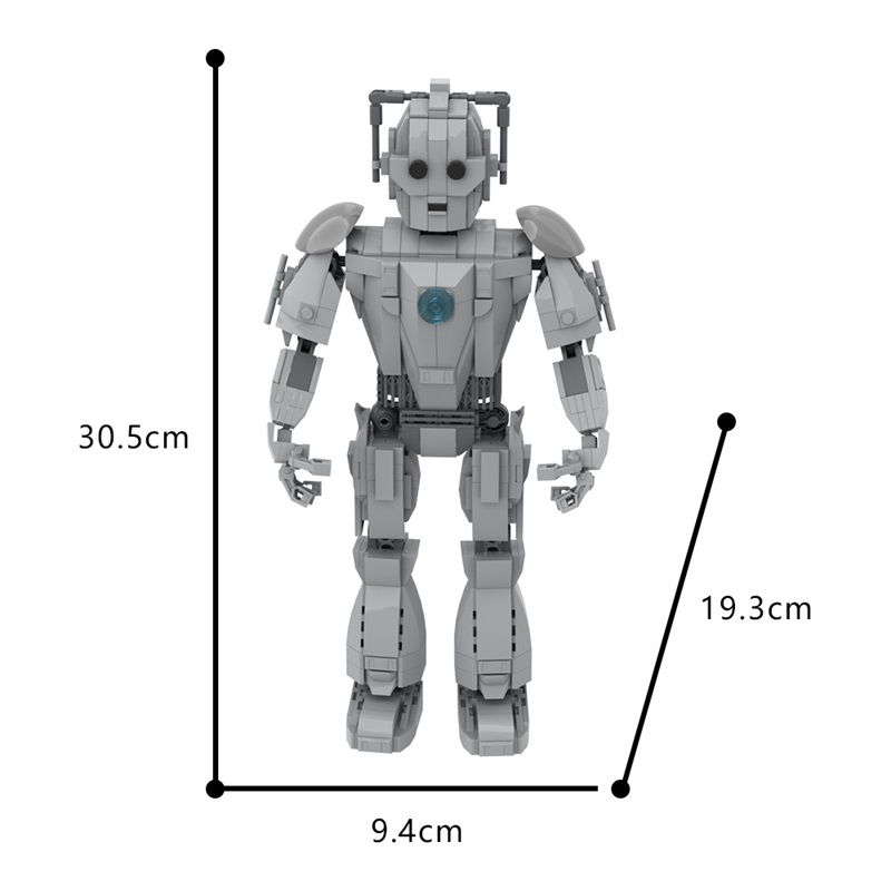 GOBRICKS MOC A1499 Doctor Who Cyberman - YWOBB