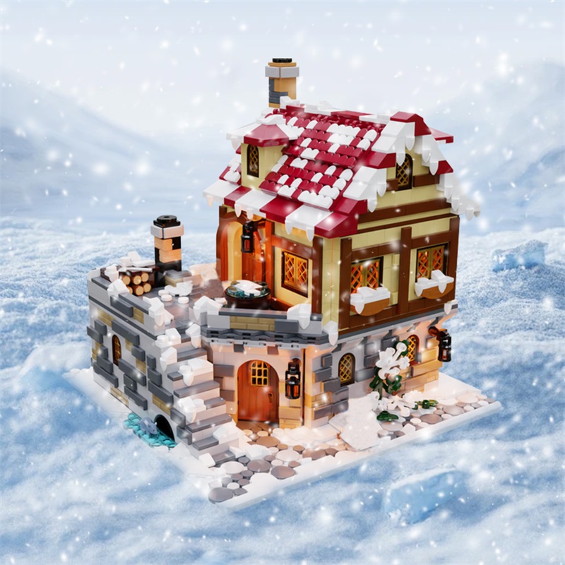 GOBRICKS MOC 187924 The Tavern Under the Snow - YWOBB