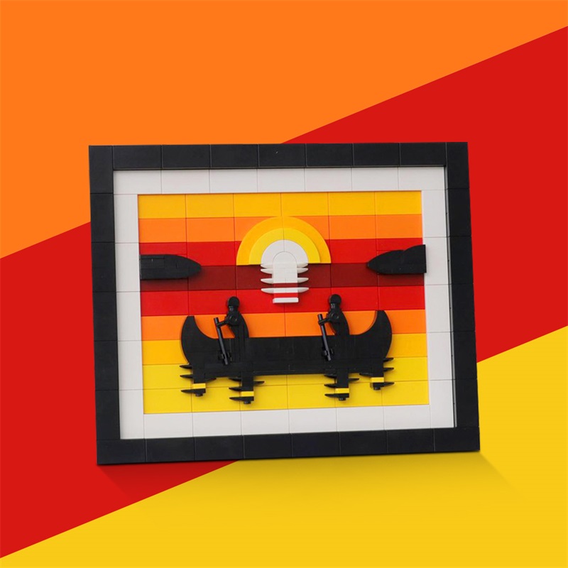 GOBRICKS MOC 187605 Canoe at Sunset - YWOBB