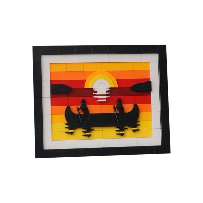 GOBRICKS MOC 187605 Canoe at Sunset - YWOBB