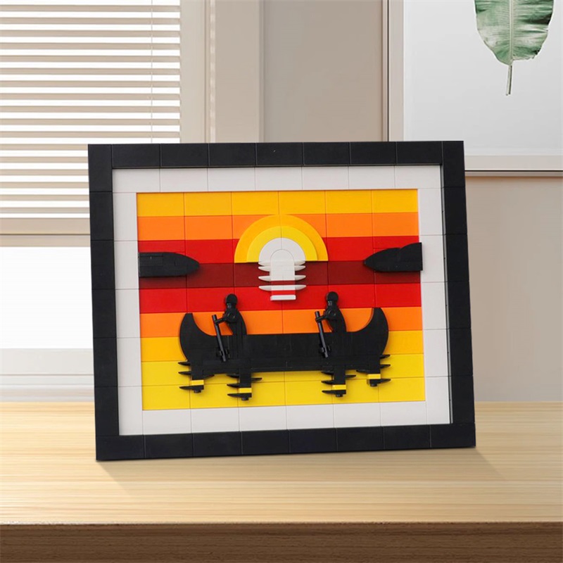 GOBRICKS MOC 187605 Canoe at Sunset - YWOBB