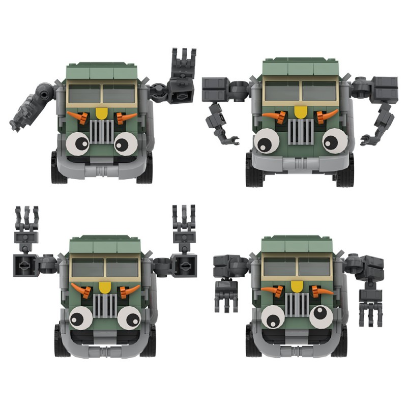 GOBRICKS MOC A1637 Trash Truck - YWOBB