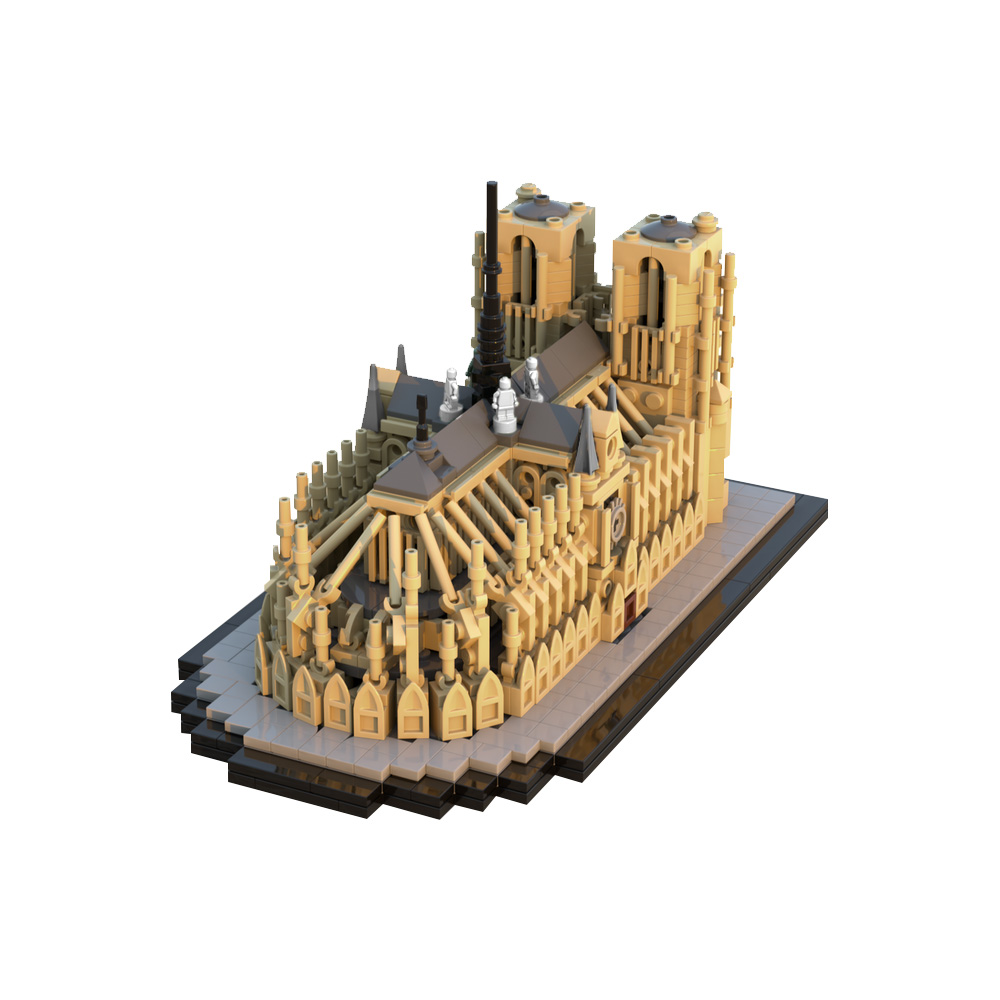 GOBRICKS MOC 192777 Notre-Dame de Paris 1:800 - YWOBB