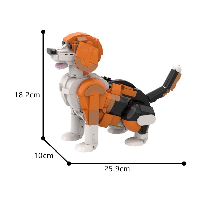 GOBRICKS MOC A1636 Dog pooping - YWOBB